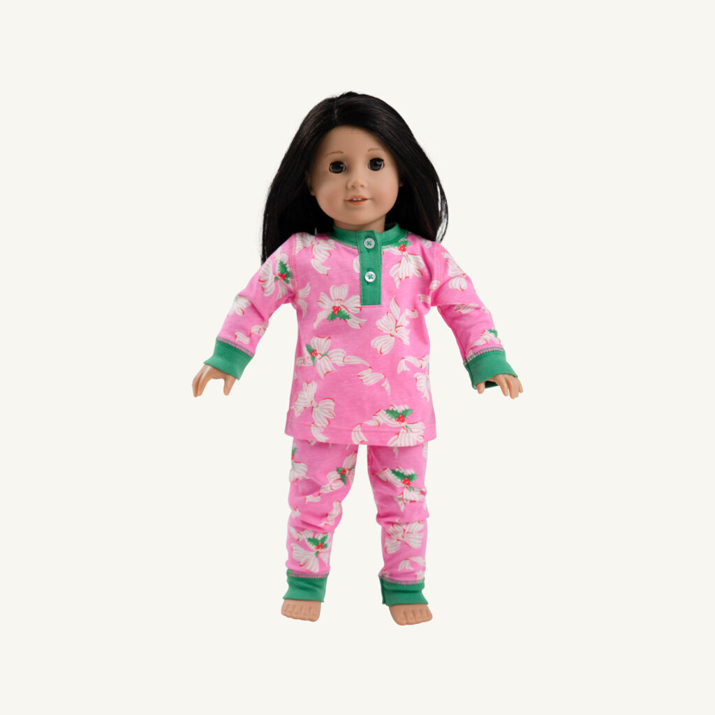 Dolly Sara Jane’s Sweet Dreams Set Bows of Holly Kiawah Kelly Green