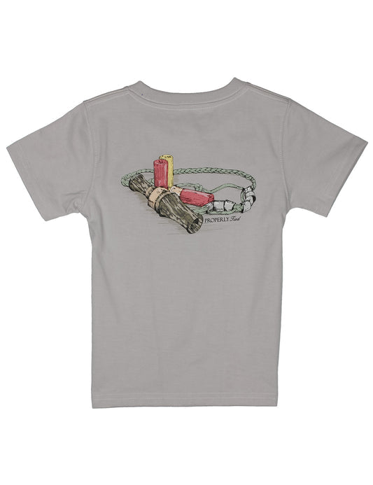 Boys Mossy Oak The Call SS Ice Grey