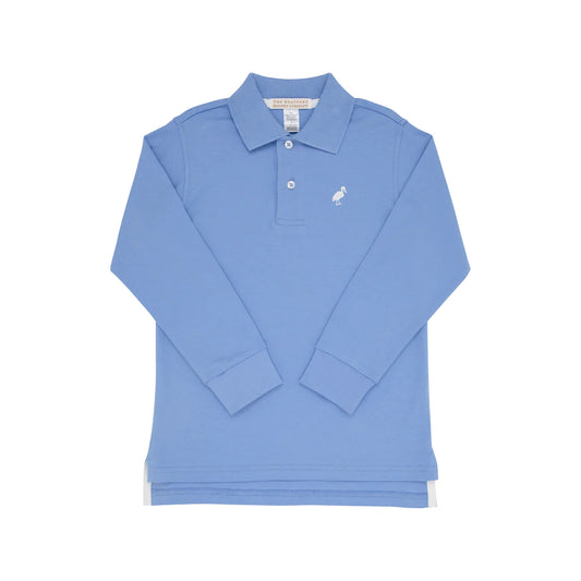 Long Sleeve Prim & Proper Polo & Onesie
Barbados Blue With Worth Avenue White Stork