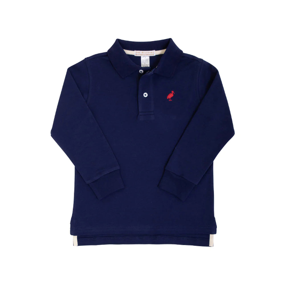 Long Sleeve Prim & Proper Polo & Onesie
Nantucket Navy With Richmond Red Stork