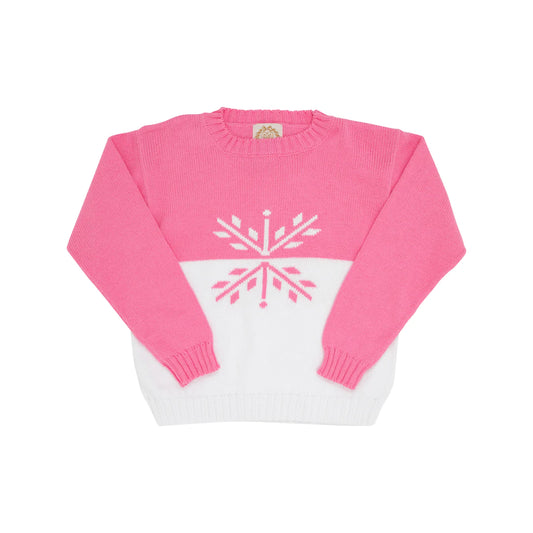 Isabelle's Intarsia Sweater
Hamptons Hot Pink With Worth Avenue White & Snowflake Intarsia