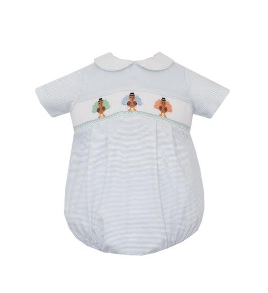Turkey Boy Light Blue Knit Stripe Bubble