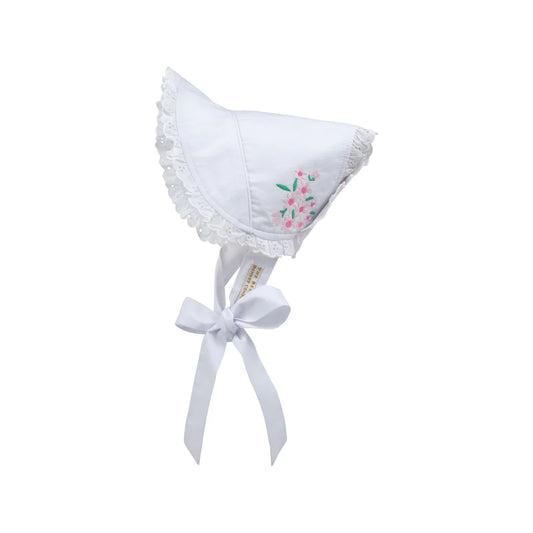 Catesby CC Bonnet Worth Avenue White Flower Embroidery