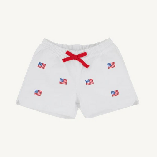 Critter Cheryl Shorts Worth Avenue White American Flags