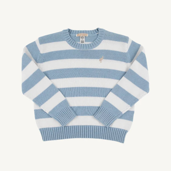 Isaac's Intarsia Sweater Barrington Blue Stripe (Large)