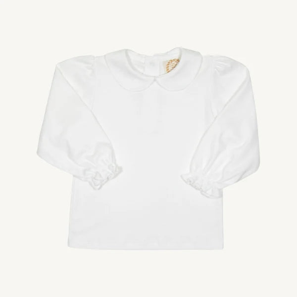 Maude's Peter Pan Collar Shirt (Long Sleeve Pima) 
Worth Avenue White