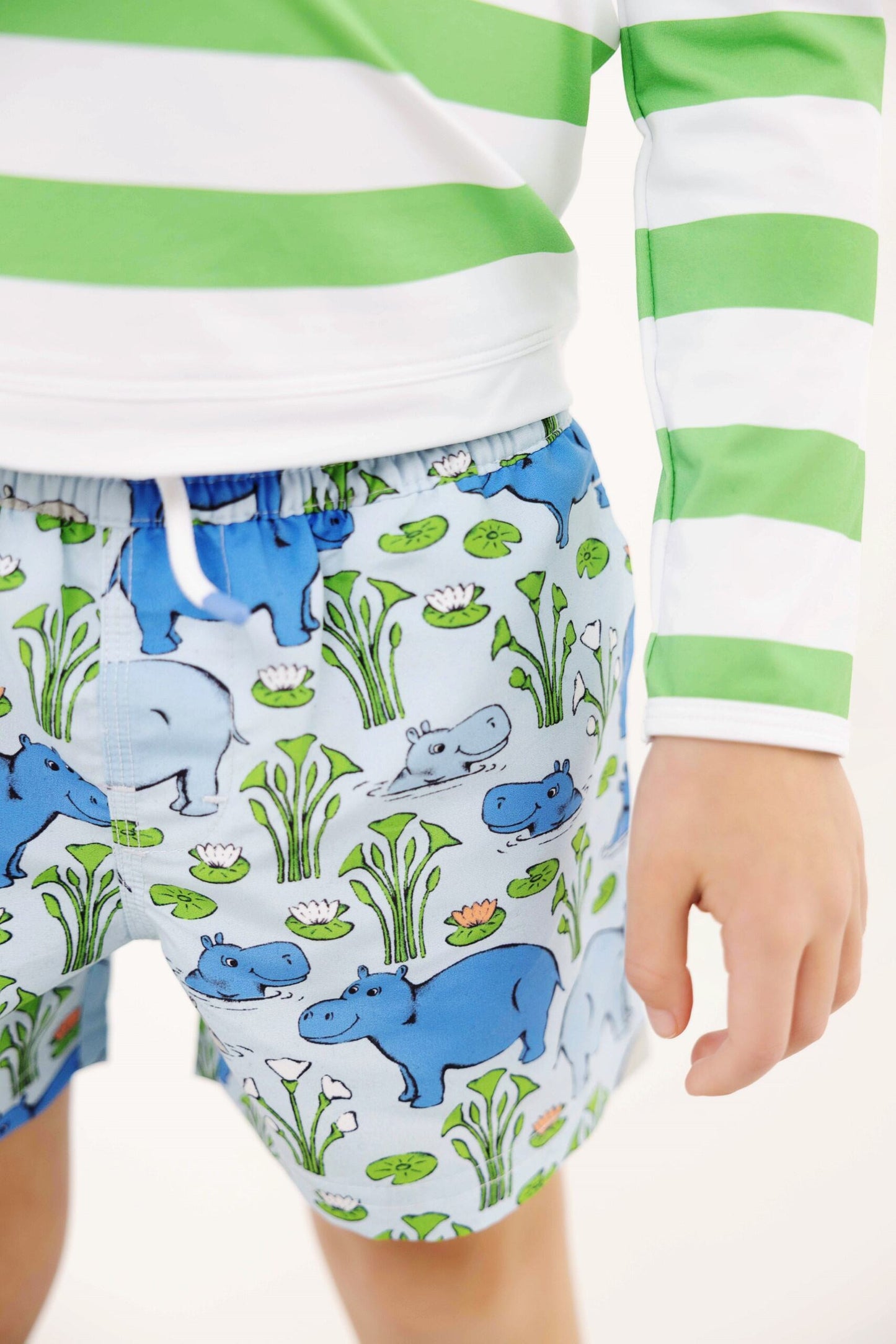 Walker’s Wavespotter Swim Shirt Grafton Green Stripe Grafton Green Stork