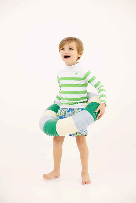 Walker’s Wavespotter Swim Shirt Grafton Green Stripe Grafton Green Stork