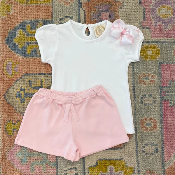 Shipley Shorts Palm Beach Pink with Palm Beach Pink Bow & Stork