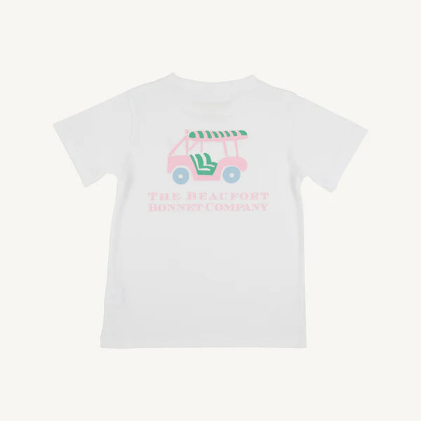 Sir Proper's T-Shirt Worth Avenue White with Golf Cart