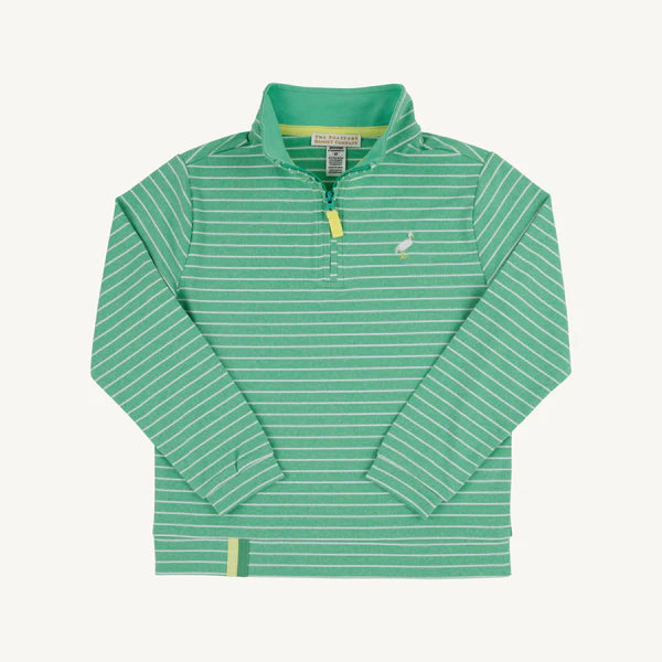 Prepletic™ Hayword Half Zip Gibson Island Green Stripe