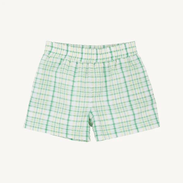 Sheffield Shorts Gibson Island Green & Lake Worth Yellow Sewanee Seersucker with Gibson Island Green Stork
