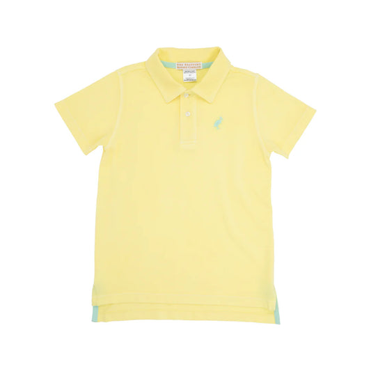 Prim & Proper Beach Polo & Onesie Lake Worth Yellow With Grace Bay Green Stork