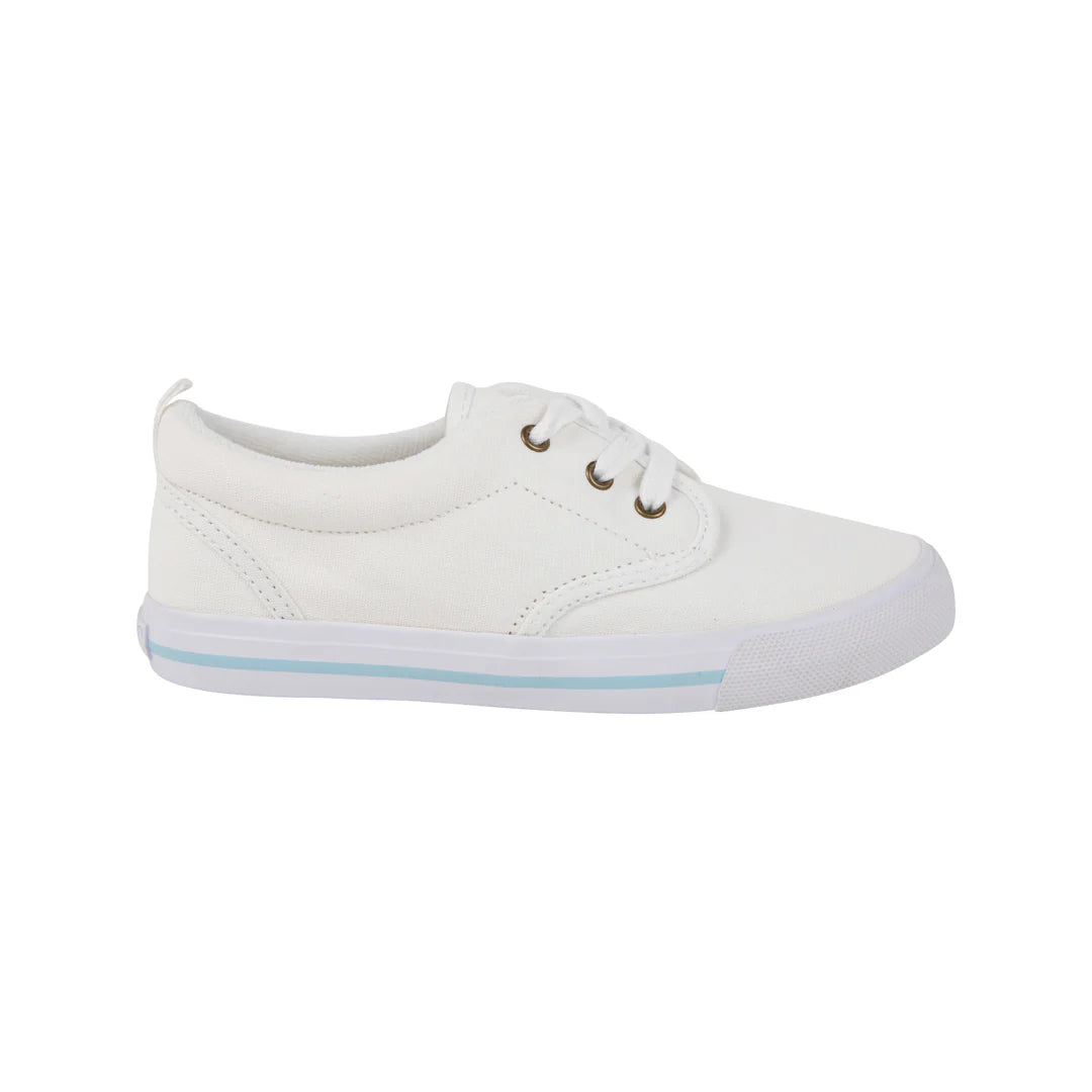 Prep Step Sneakers
Worth Avenue White With Buckhead Blue Stripe