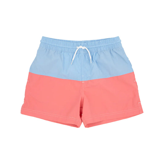 Country Club Colorblock Trunk, Beale Street Blue/Parrot Cay Coral