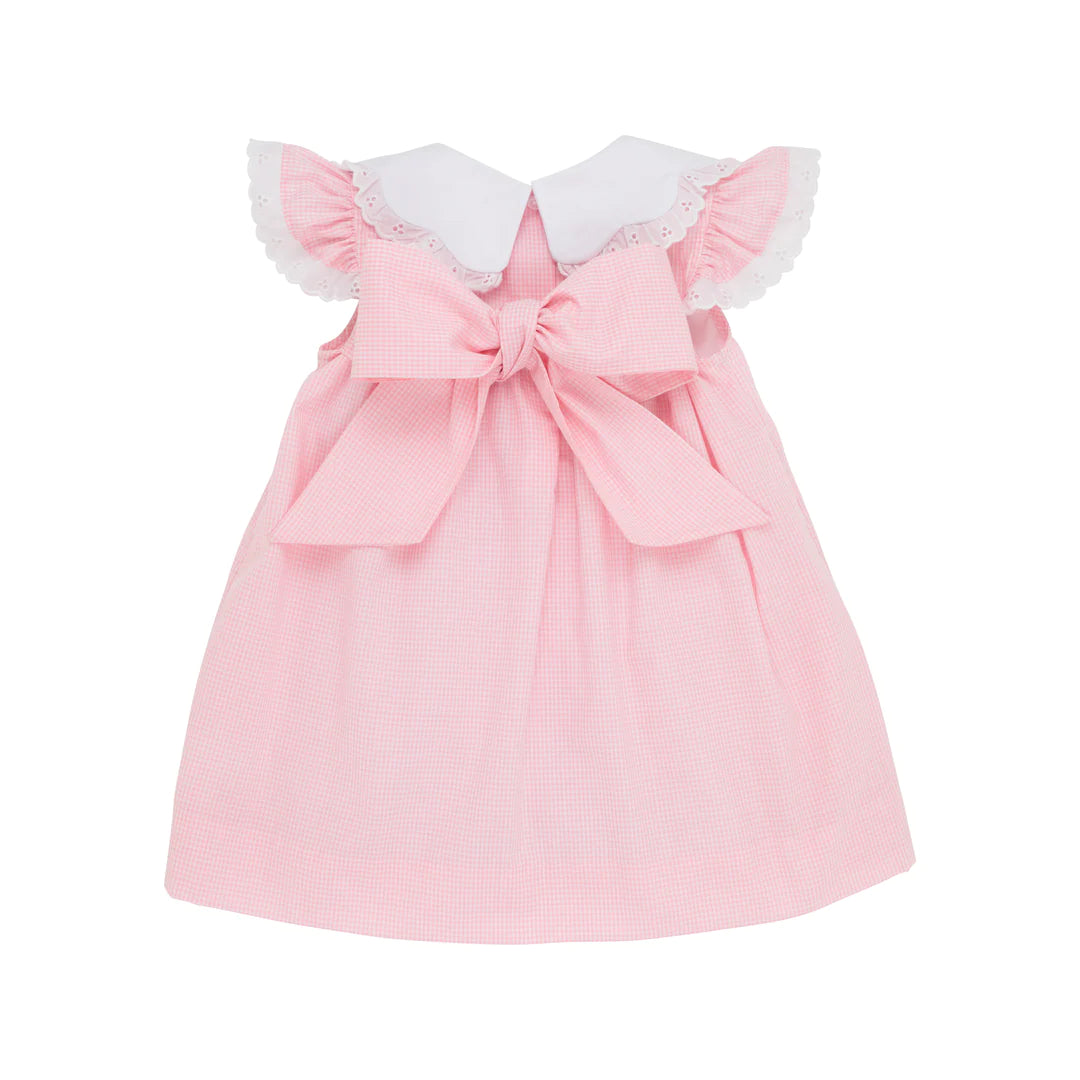 Franny Frock, Pier Party Pink Mini Gingham/Worth Avenue White