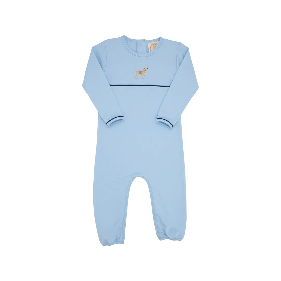 Long Sleeve Bradford Romper Dog, Beale Street Blue/Nantucket Navy