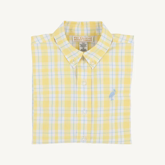 Dean's List Dress Shirt Forsyth Park Plaid with Beale Street Blue Stork