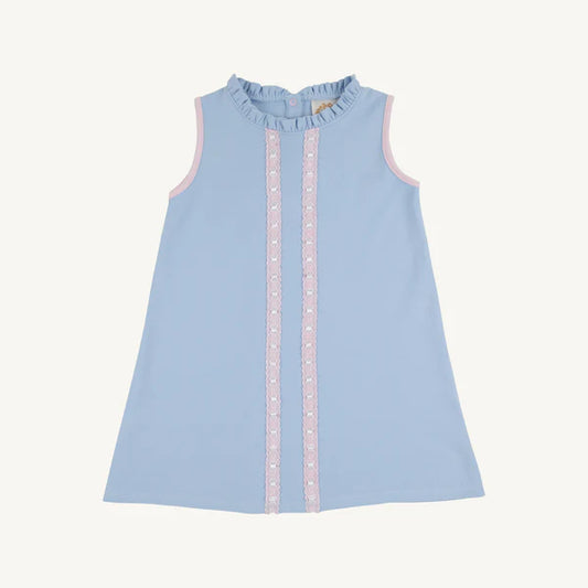 Lizzie's Luxe Leisure Dress Beale Street Blue with Palm Beach Pink & Worth Avenue White