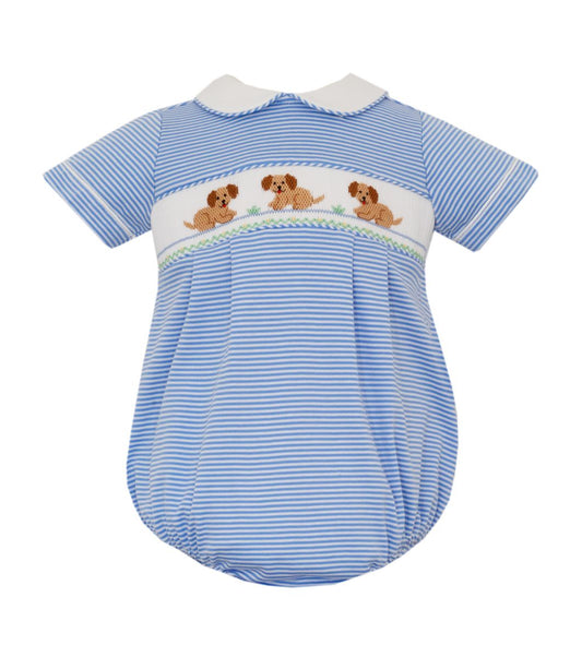 Garden Puppies - Periblue Knit Stripe Boy’s Bubble