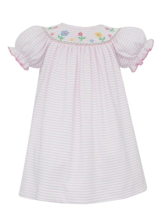 PinkStripe Angel Sleeve Bishop - Flowers