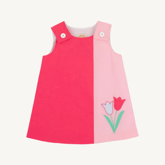 Caroline Colorblock Jumper Palm Springs Punch & Sandpearl Pink