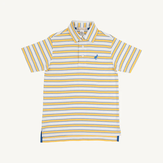 Prim & Proper Polo Lake Claire Lines with Wood Boat Blue Stork