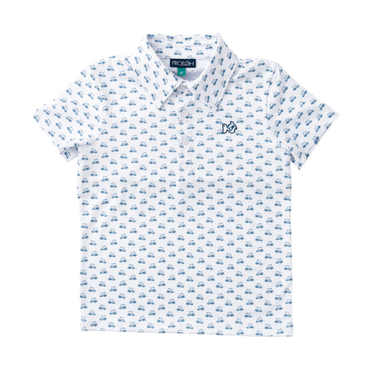 Boys SS Performance Polo Golf Print