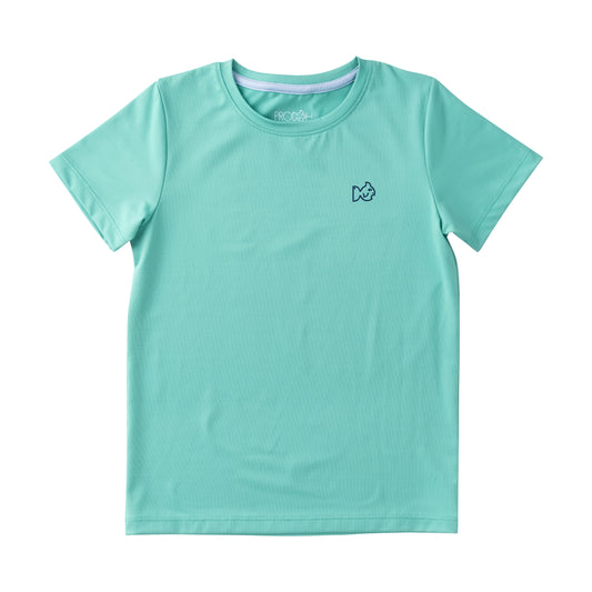 Boys Short Sleeve Pro Performance Tee Golf-Marine Green