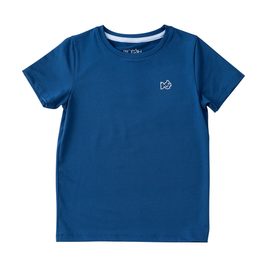 Boys Short Sleeve Pro Performance Tee Marlin-Navy