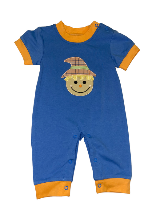 Scarecrow Appliqué Boys Romper