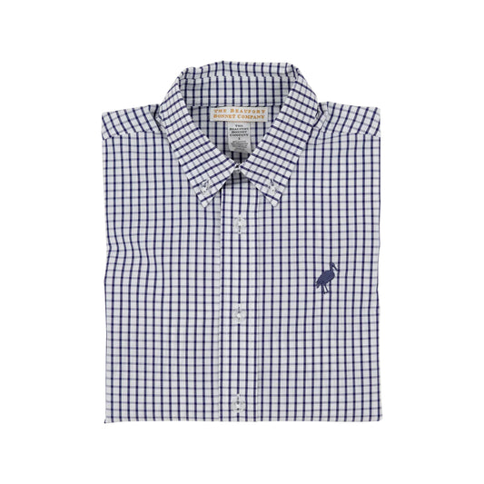 Dean's List Dress Shirt, Nantucket Navy Windowpane/Nantucket Navy