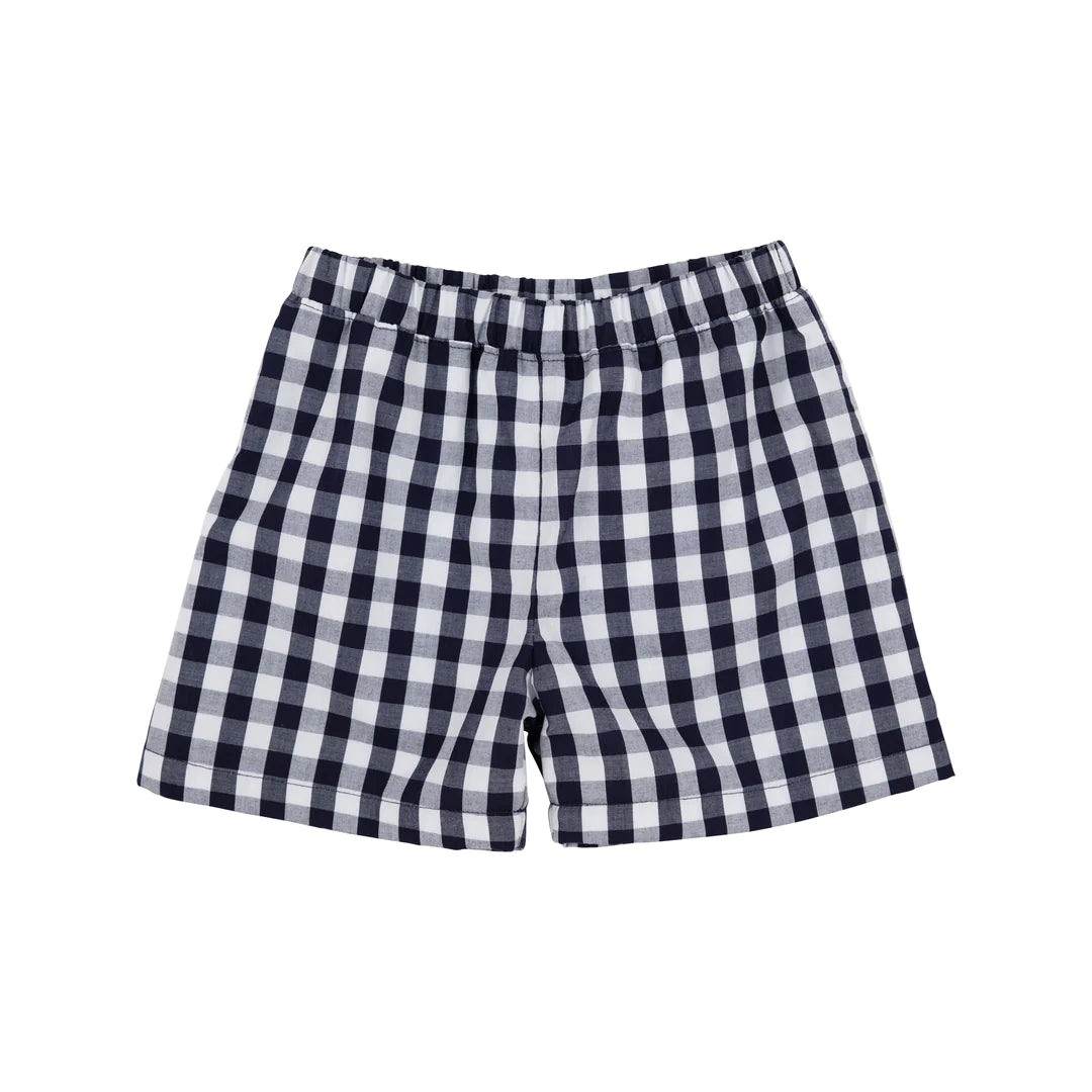 Shelton Shorts Nantucket Navy Chatham Check With Kiawah Kelly Green Stork