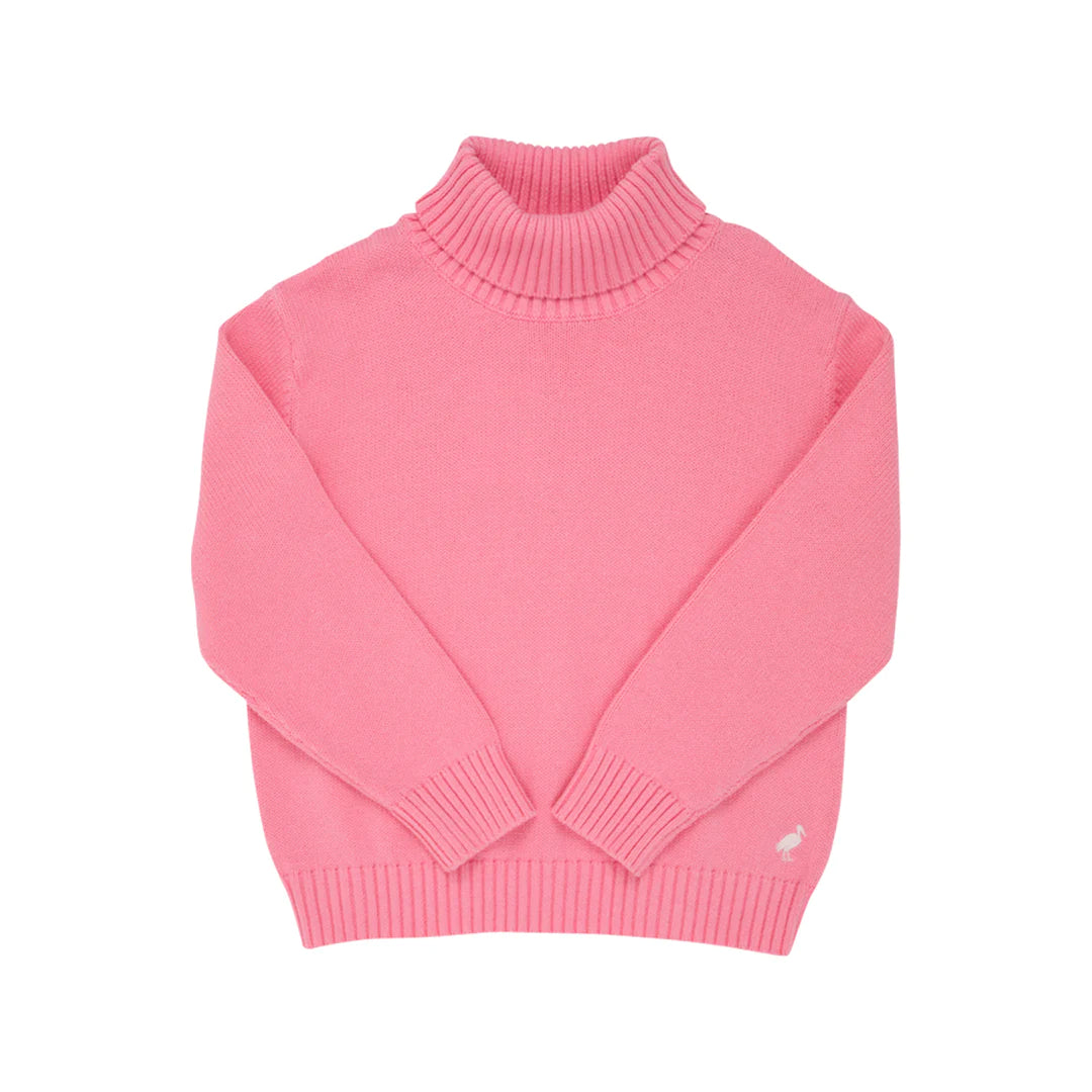 Townsend Turtleneck Sweater, Hamptons Hot Pink/Palm Beach Pink