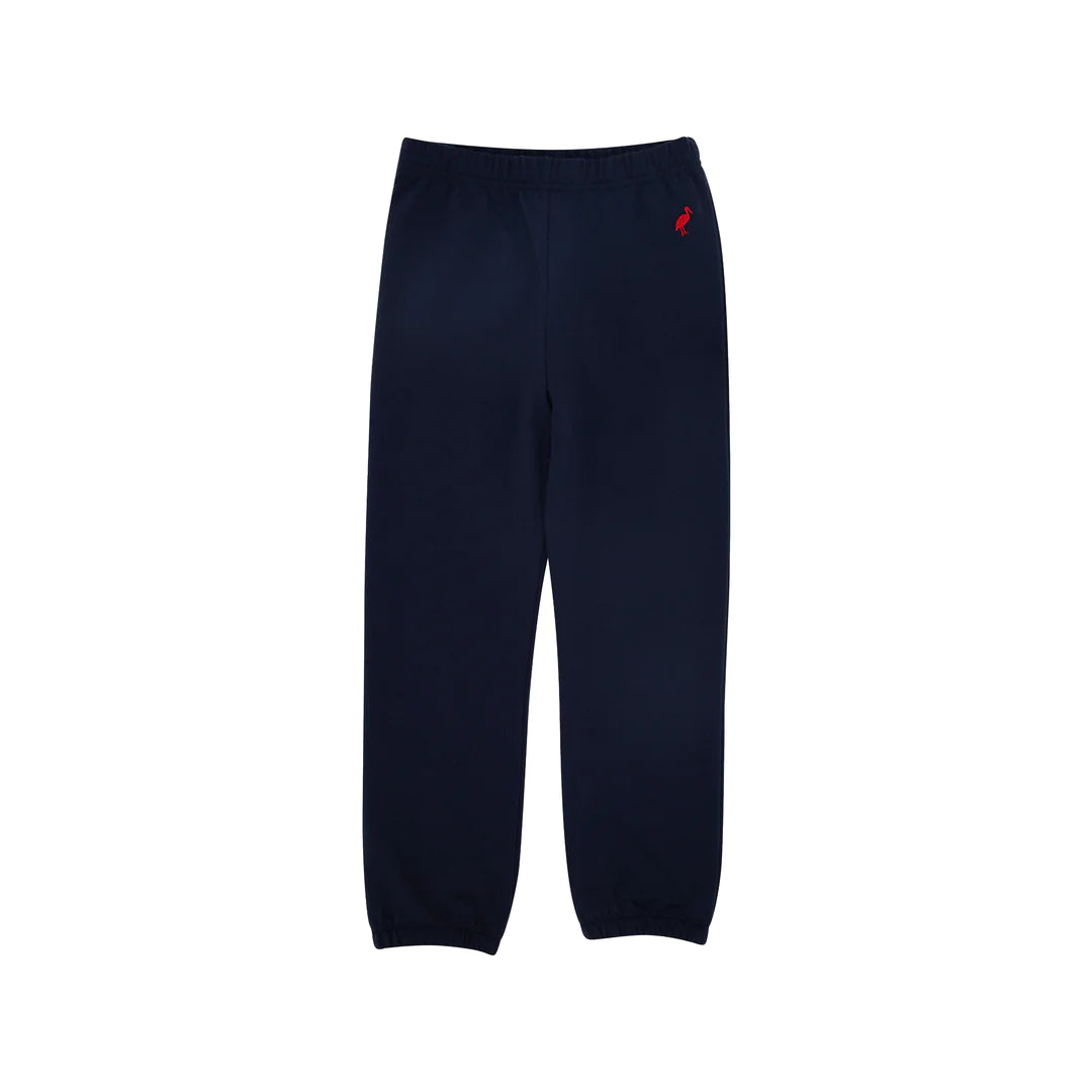 Gates Sweeney Sweatpants-Pima, Nantucket Navy With Richmond Red Stork