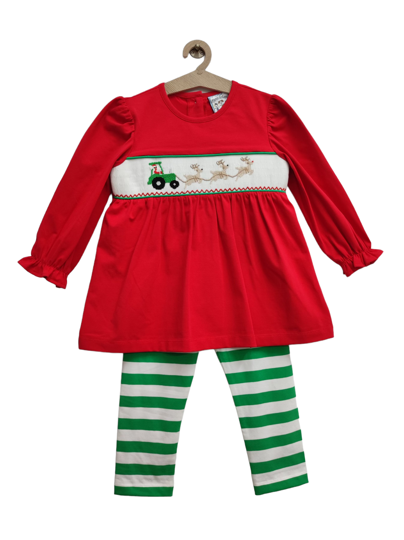 Santa’s Coming Boys Smocked Romper