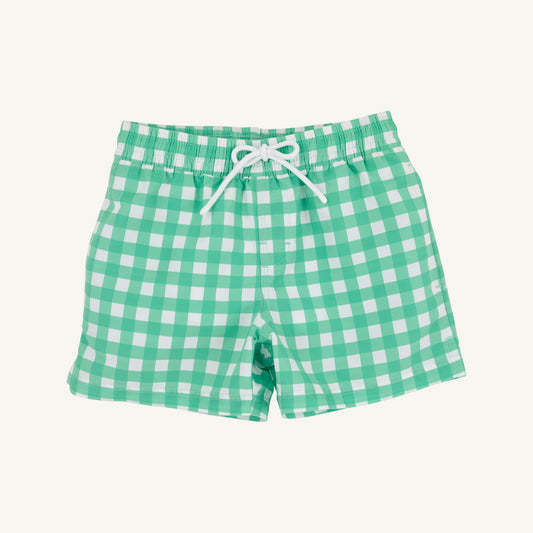 Tortola Swim Trunks Gibson Island Green Worth Avenue White