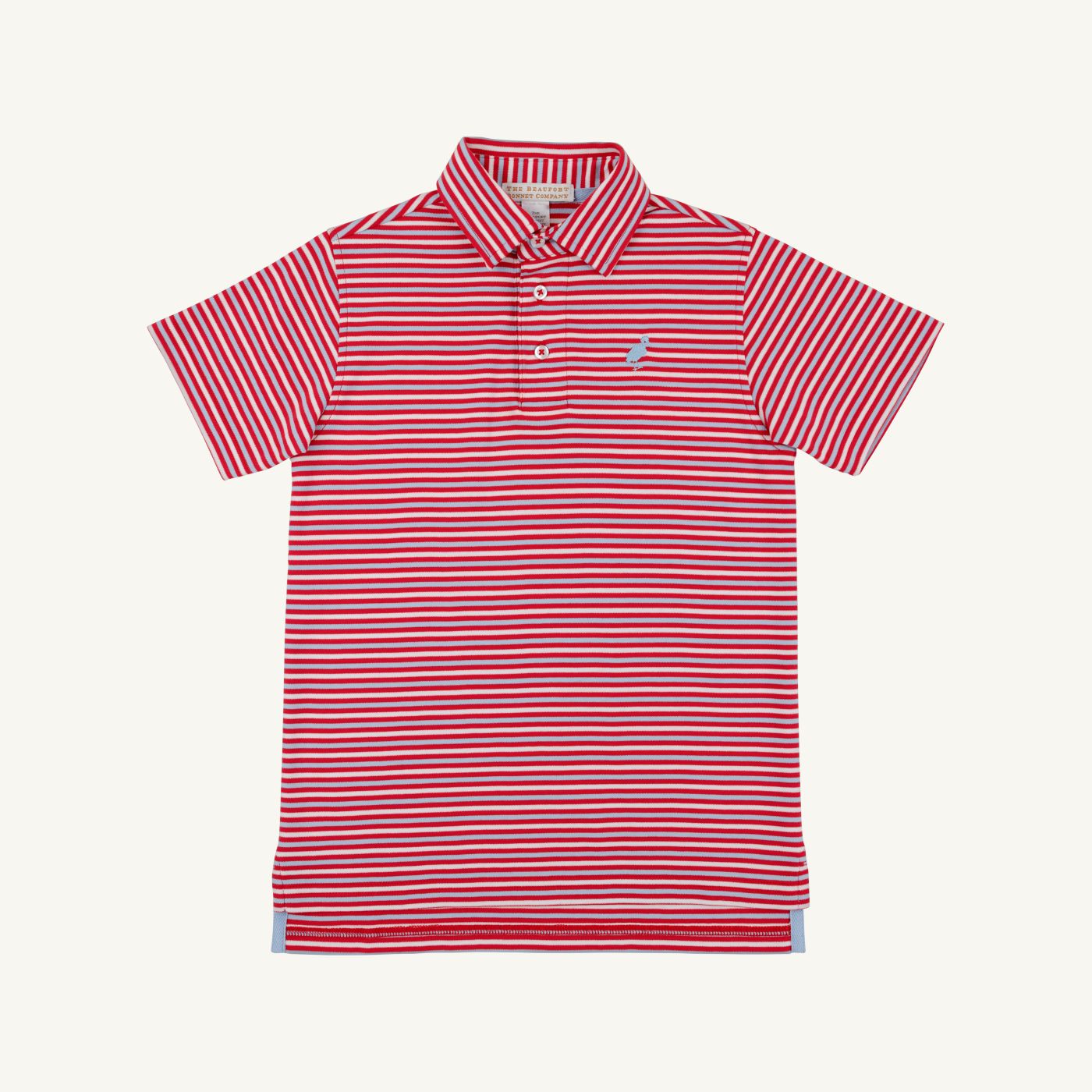 Prim and Proper Polo Sumner County Stripe Richmond Red Beale Street Blue