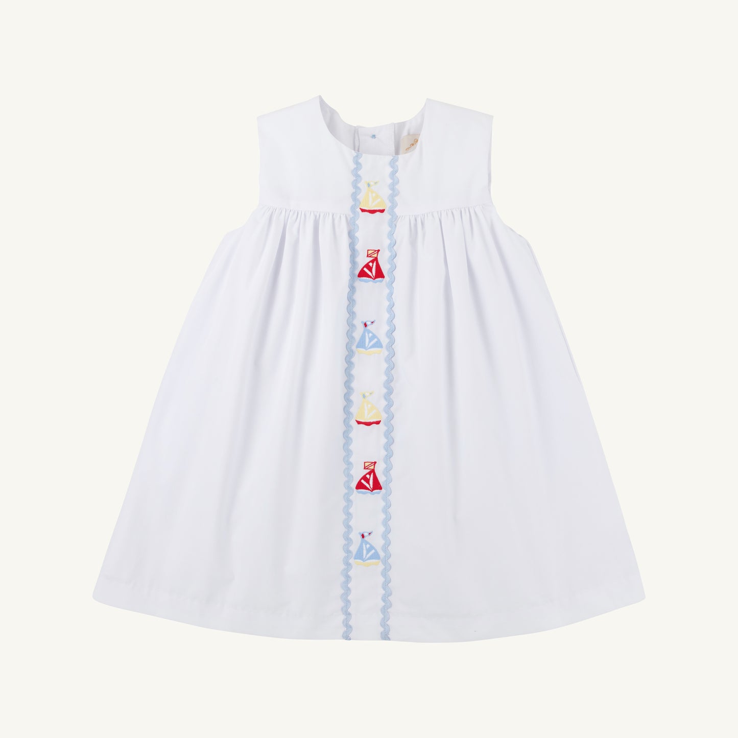 Sleeveless Tabitha's Teacher's Pet Dress Sailboat Worth Avenue White