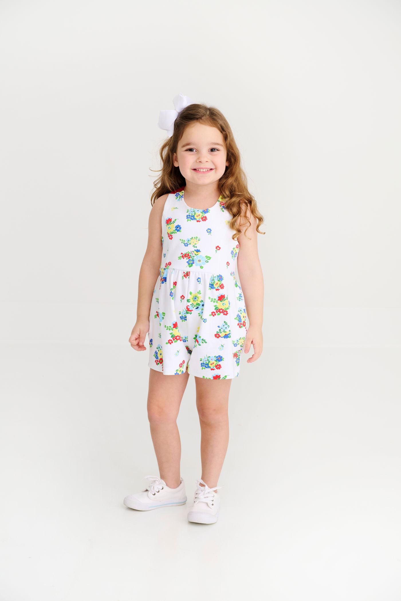 Reagan Romper Biltmore Blooms Buckhead Blue Richmond Red