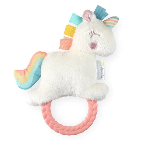 Ritzy Rattle Pal Plush Rattle Pal w/Teether-Unicorn
