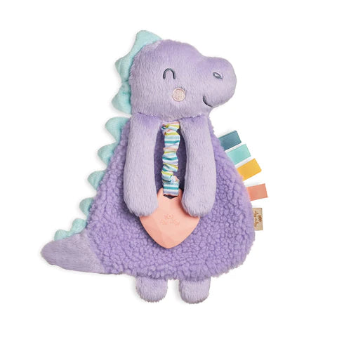 Itzy Friends Itzy Lovey Plush w/Silicone Teether Toy - Dempsey The Dino