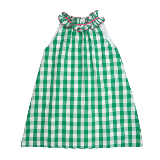 Jordyn Green Checked Dress